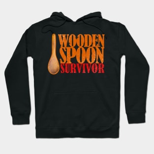 Wooden Spoon Survivor  80s Hoodie